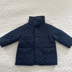 Baby Quilted Navy Blue Jacket